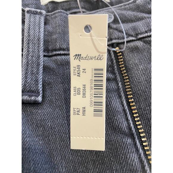 NWT MADEWELL JEANS 24 BLACK SLIM DEMI BOOT FLARE HARLOCKE WASH FADED HIGH WAIST - Picture 5 of 16